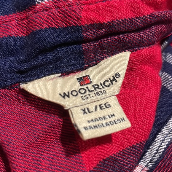 🎉HP🎉Woolrich 100% Rayon Plaid Button Down Flannel Shirt - Picture 4 of 7
